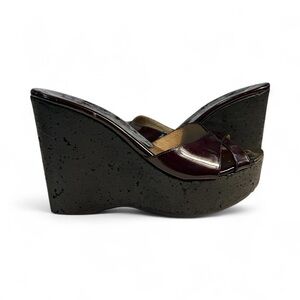 Jimmy Choo brown and Black Platform Sandals